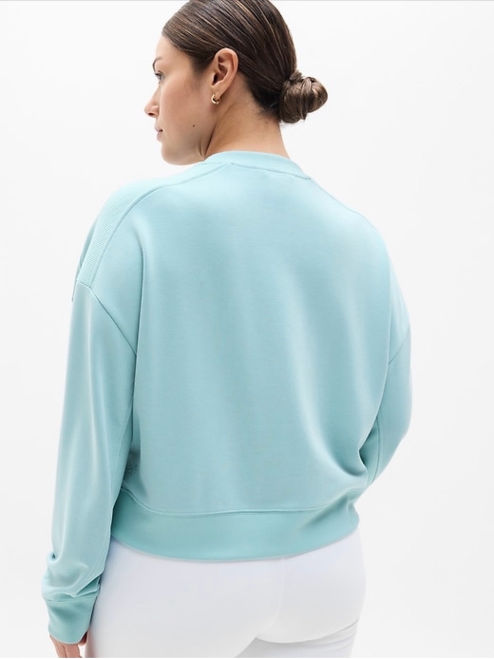 Athleta Seasoft Rib Crewneck Sweatshirt Size Medium
